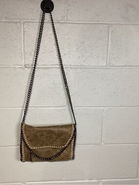 Boutique Suede Chain Crossbody Bag in Brown - Fresh Style!